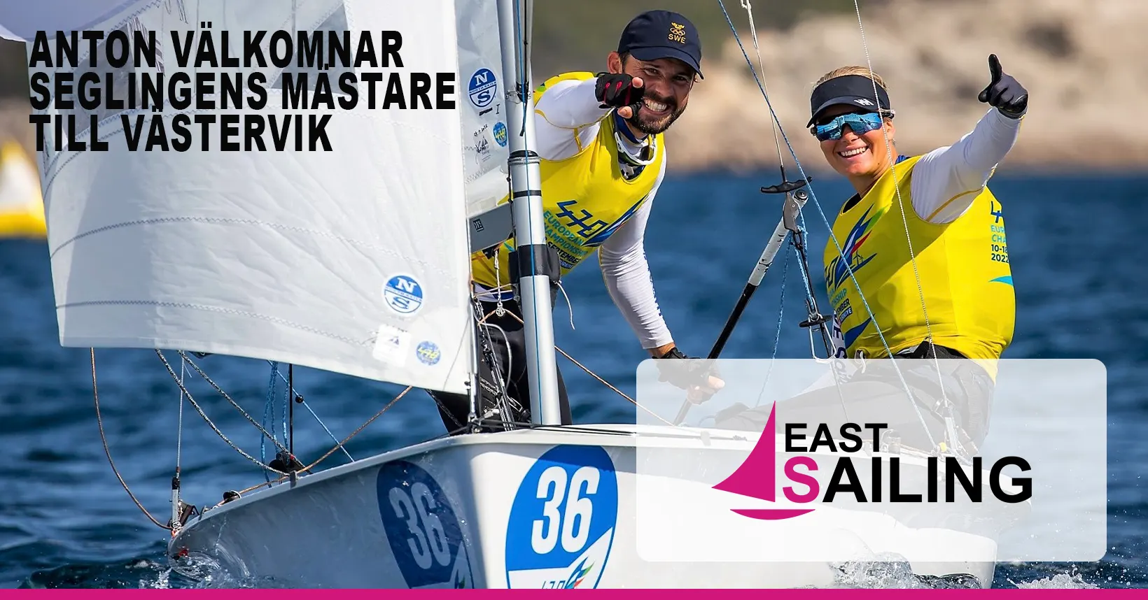 Anton Dahlberg välkomnar Seglingens Mästare till Västervik